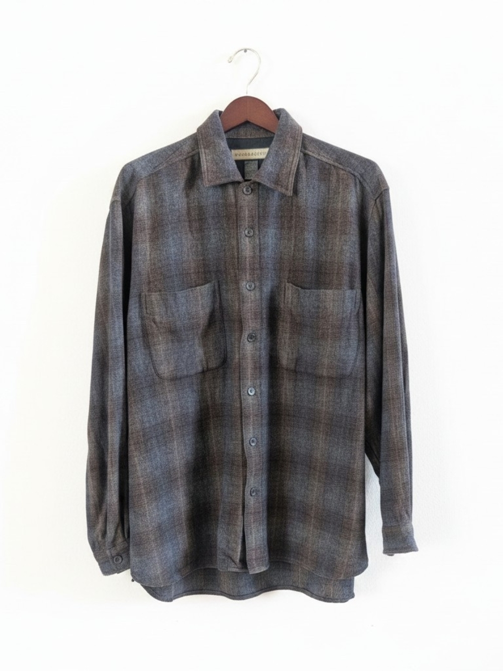 Vintage Naturalife Wool Blend Plaid Button Up Shirt Jacket Casket Plaid XL